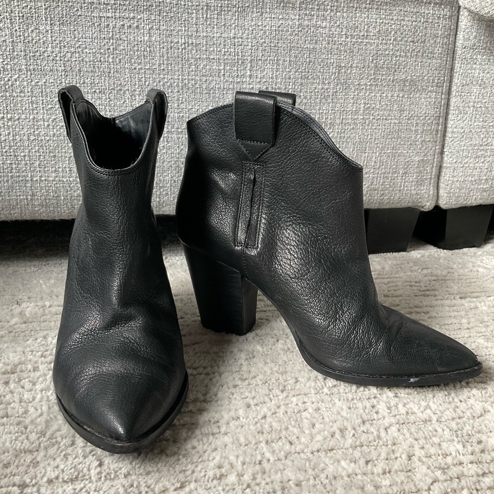 Lucky Brand | Western Leather Heeled Booties